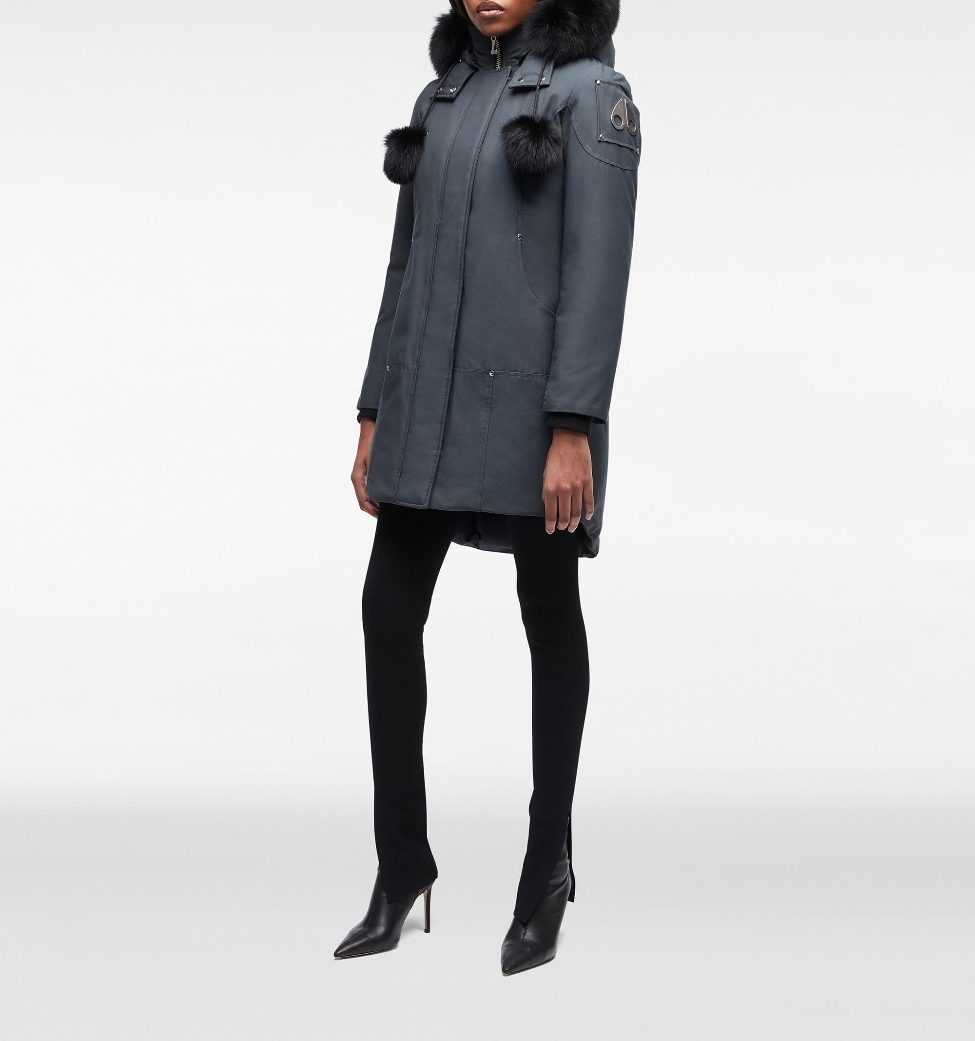 Moose Knuckles Ladies Original Stirling Parka Fur Granite