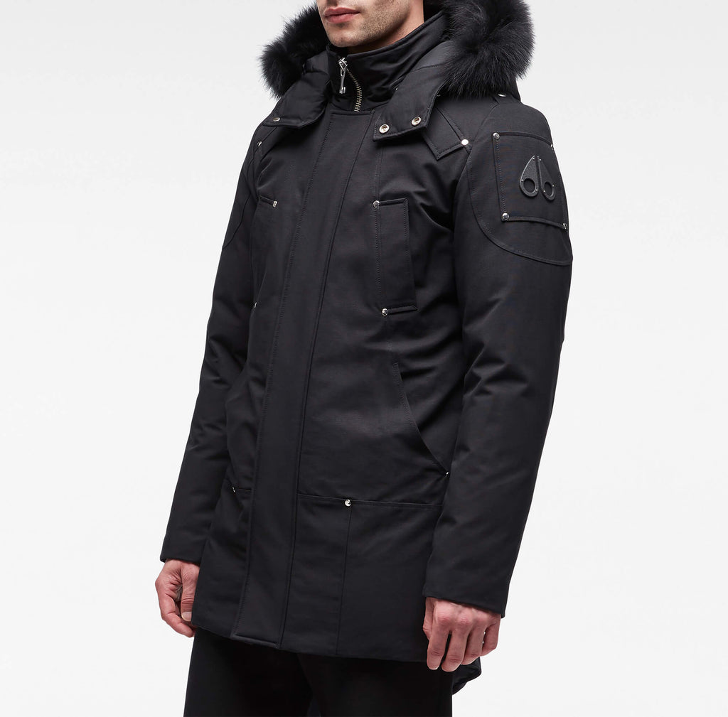 Moose Knuckles Men's Stirling Fur Parka Black