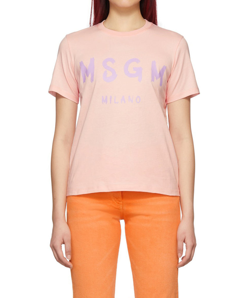 T-shirt With "Brushed" MSGM Logo